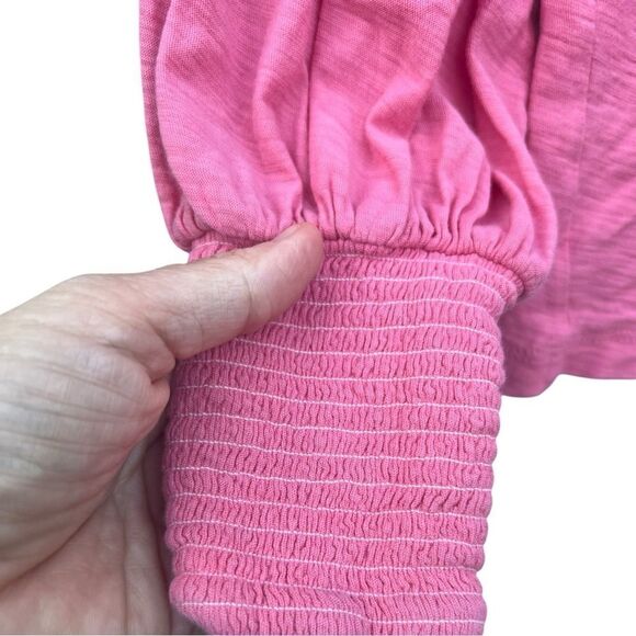 Nation sold at Revolve pink blouse in size medium closet staple capsule wardrobe - Picture 5 of 7